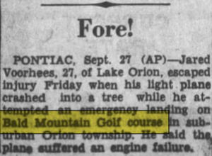 Bald Mountain Golf Course - Sep 27 1958 Emergency Landing (newer photo)